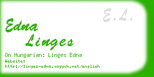 edna linges business card